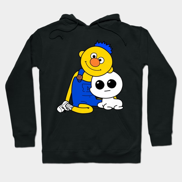 dhmis - yellow guy and yippee creature Hoodie by cmxcrunch